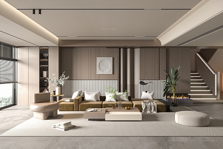 modern living room 3d model