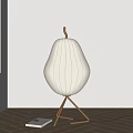 Japanese-style Table Lamp Floor Lamp Pear-shaped Floor Lamp 3d model