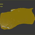 Colorful 3D Terrain Model With Mountain Valleys Gradient Hues And Red Central Area