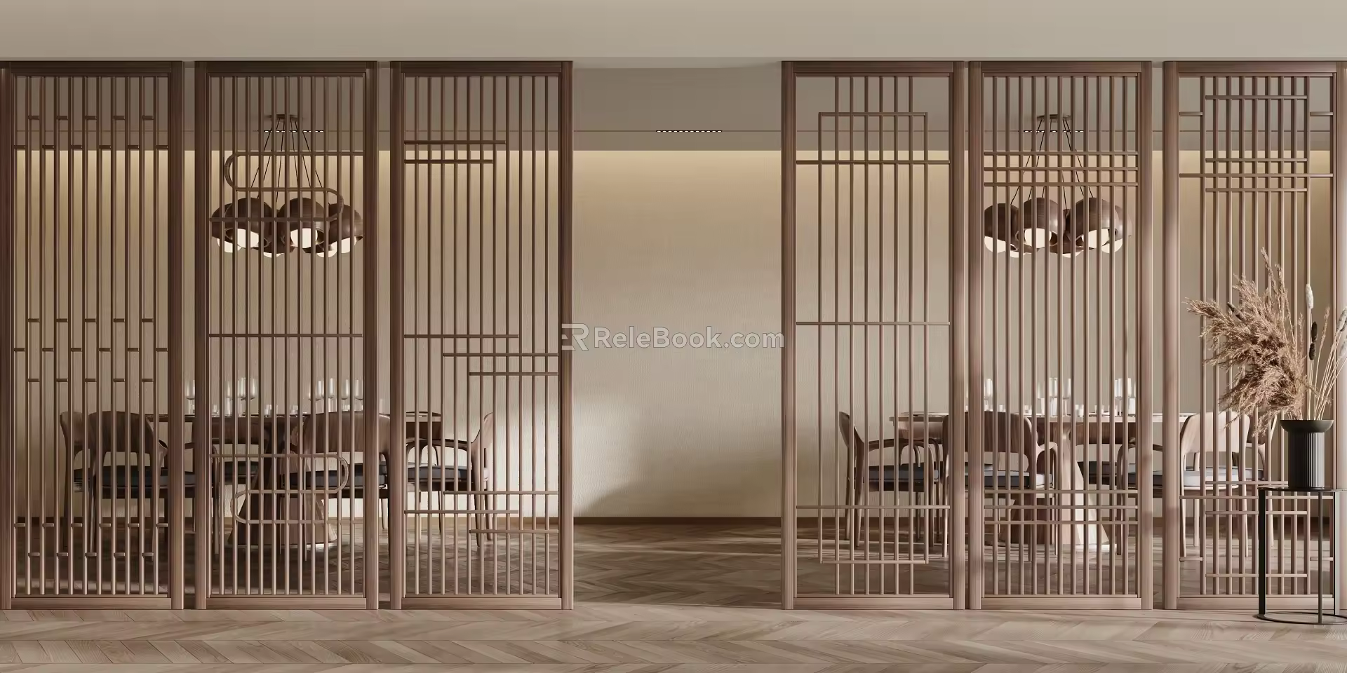 Chinese screen partition 3d model