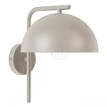 Contemporary Bronze Metal Wall Light With Dome Shade And Black Holder For Indoor Lighting Design