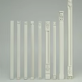 Roman Columns With Various Carved Designs And White Finish For Decorative Use