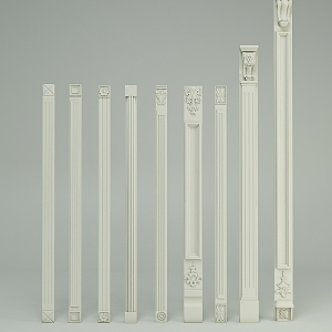 European-style Roman Column Wardrobe Molded Roman Column Solid Wood Roman Column 3d model