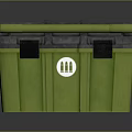 Green Military Weapon Storage Case With Secure Lid And Tactical Design 3d model