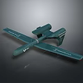 Military Unmanned Drone With Long Wing And Sensor Pod Aerodynamic Design