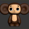 The image focuses on a cartoon monkey with large ears, not a train, so it's impossible to generate a train-themed title based on the provided picture information.