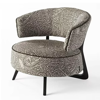 Mid-ancient style leisure chair 3d model