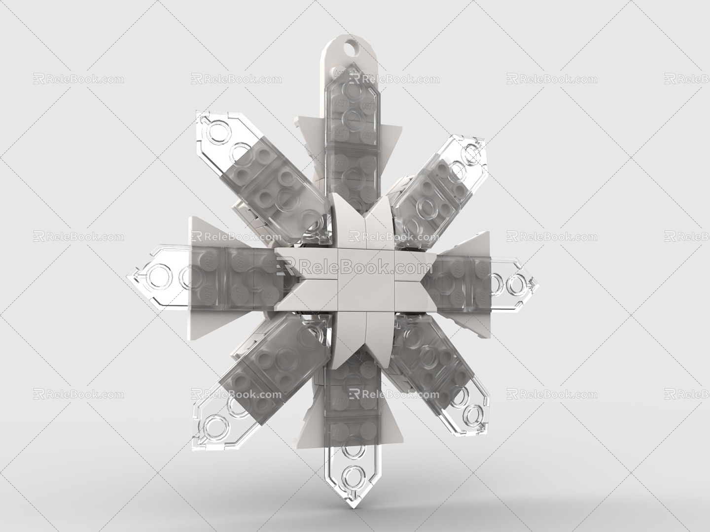 LEGO toy snowman winter snowdrift christmas gift snowflake 3d model