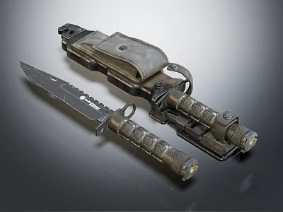 modern knife short knife scabbard 3d model modern knife short knife scabbard 3d model