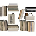Stacked Books with Various Colors Different Thicknesses and Style Themed Covers for Home Decor