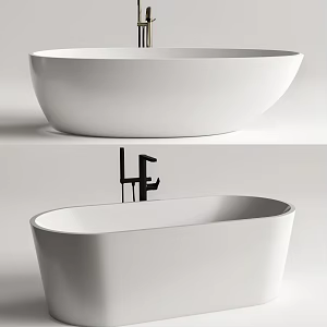 Modern Bathtub Combination Minimalist Bathtub 3d model