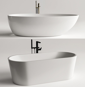 Modern Bathtub Combination Minimalist Bathtub 3d model