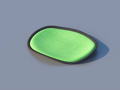 Green Textured Mat With Black Border And Comfortable Surface Design 3d model