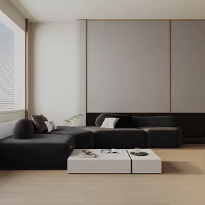 Modern three-seat sofa 3d model