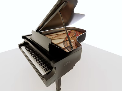 Modern Piano Grand Piano Living Room Decoration 3d model