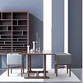 Modern Dining Table and Chair Combination Dining Table and Chair 3d model