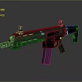 Modern Black Tactical Rifle Featuring Dual Scope Mounts Magazine And Military Design