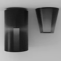 Modern Black Striped Cylindrical and Conical Ceiling Lights Design Ideas