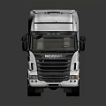 White Scania Tractor Truck With Modern Cab Design And Sleek Exterior Look