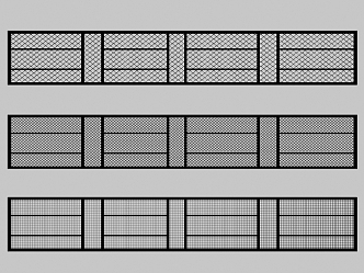 Barbed wire fence partition 3d model