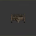 Ancient Wooden Mechanical Device With Spoked Wheels And Gear Like Launch Structure