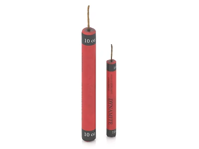 firecracker detonator explosive 3d model