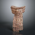 Elegant Leopard Print Scarf with Fringe Details and Modern Fashion Style