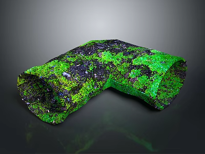 Green and Black Textured Lighting Fixture Combination with Curved Shape Glossy Surface and Modern Design 3d model