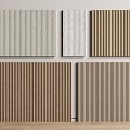 Wall Panel Grille Panel Wood veneer Decorative Panel Solid Board Wood Grille TV Background Wall 3d model