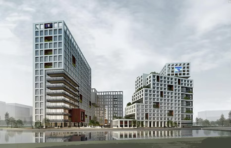 Modern Office Building Chuangyue Era Cultural Creative Park 3d model