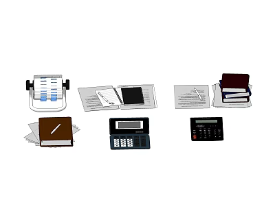 Modern Office Supplies Office Commodity Portfolio 3d model Modern Office Supplies Office Commodity Portfolio 3d model