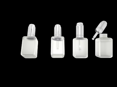 Modern Glass Bottle Frosted Glass Square Bottle 3d model Modern Glass Bottle Frosted Glass Square Bottle 3d model