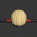 Animated Superhero Character With Blonde Hair Black Mask Red Costume I Symbol And Arms Outstretched