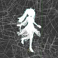 Female 3D Character With Blue Hair Black Dress Starry Pattern Flowing Design And High Heels