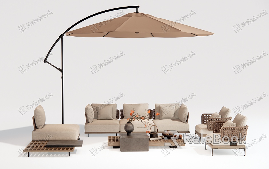 Modern Outdoor Sofa Sofa Coffee Table Combination Outdoor Chair Leisure Chair Rattan Chair model