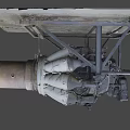 Heavy Duty Industrial Equipment With Metal Stand Cylindrical Components And Machinery Texture