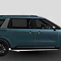 Blue Modern SUV With Sleek Exterior Design Black Wheels And Front Grille