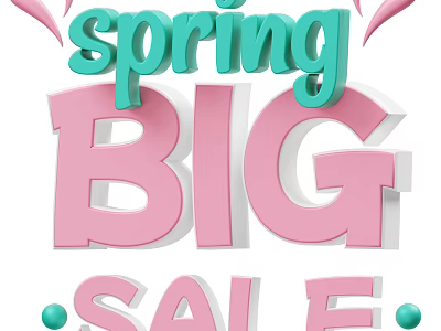 Spring Big Sale Online Shopping Promotion With Great Discounts And Deals 3d model