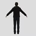 Game Movie Character In Black Hooded Jacket Dark Gray Tshirt And Jeans