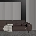 Modern double sofa three-seat sofa 3d model