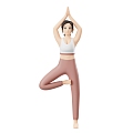 Modern Yoga Do Yoga Cartoon Woman Anime Woman 3d model