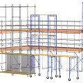 Various Scaffolding Structures For Construction With Movable Frames And Adjustable Heights