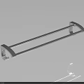 Modern Chrome Double Bar Towel Rack Wall Mounted Bathroom Accessories Design