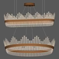 Modern Luxury Crystal Chandelier Featuring Double Tier Design And Metal Frame