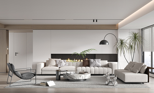 modern living room 3d model