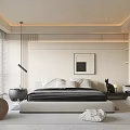 Modern Bedroom Interior With King Size Bed Window And Minimal Decor