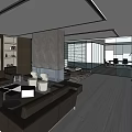 Modern Hotel Guest Room With Sofa Armchairs Zebra Patterned Rug And Floor To Ceiling Windows