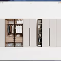 Modern Wardrobe Design With Hanging Rods Drawers Open Shelves And Light Wood Finish