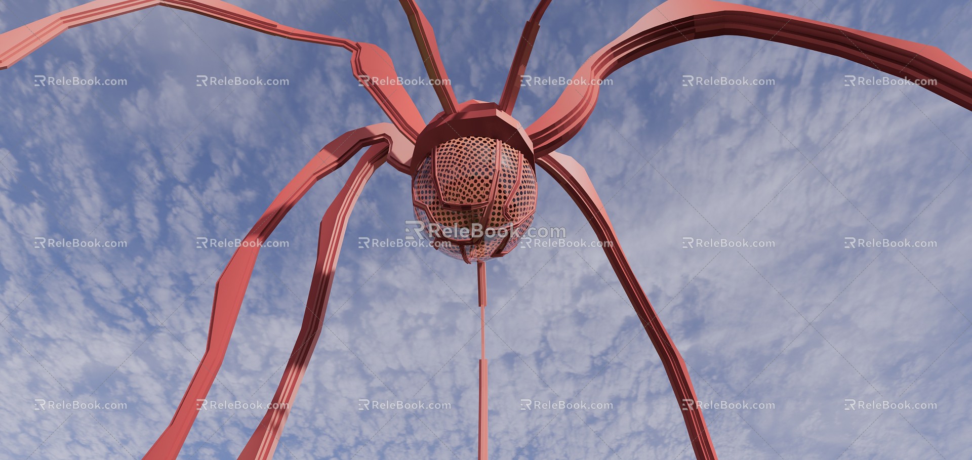 Modern City Sculpture Spider 3d model