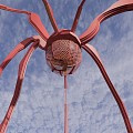 Modern City Sculpture Spider 3d model